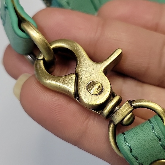 SABINA NewYork  Genuine Green Leather Crossbody Bag . - Picture 14 of 17